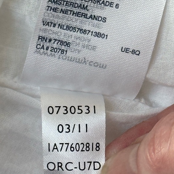 Tommy Hilfiger Surplice Top Smocked Back Collared Sleeveless Lined Cotton Dress - Picture 11 of 12